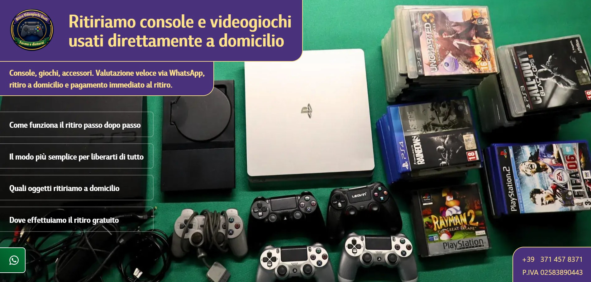 Ritiro Videogiochi Usati Homepage - Compravendita videogiochi retro e moderni